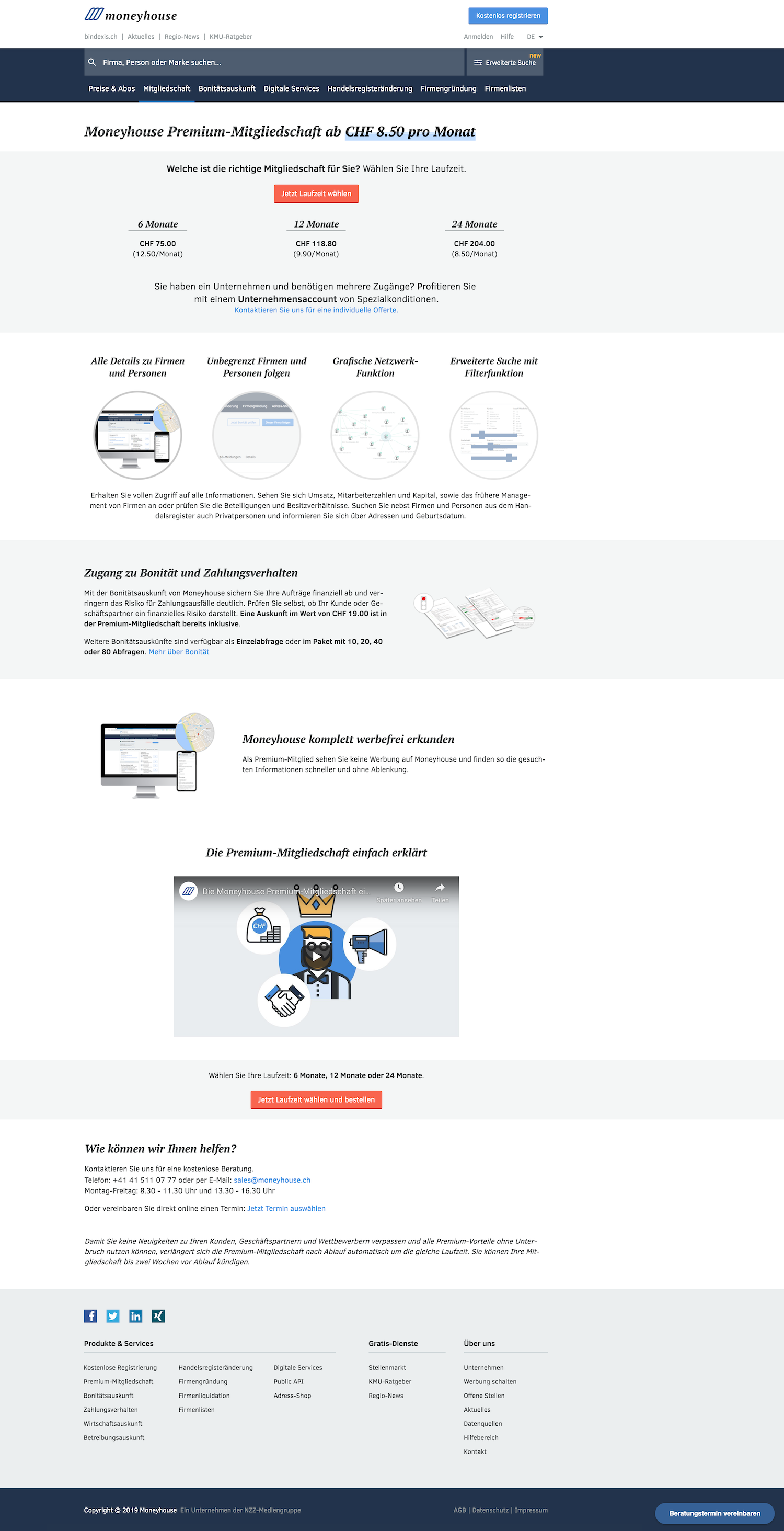 Screenshot Moneyhouse